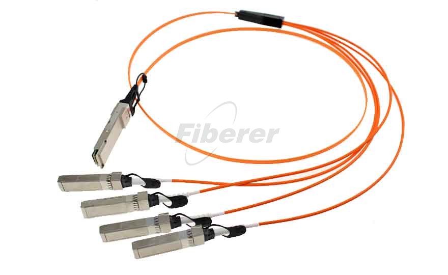 40G QSFP+ to 8x LC connector Breakout Active Optical Cable 